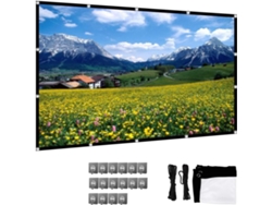 Pantalla Portátil De Lona Suave Para Proyector De Vídeo Hd, Pantalla De Proyección Blanca De 60 A 200