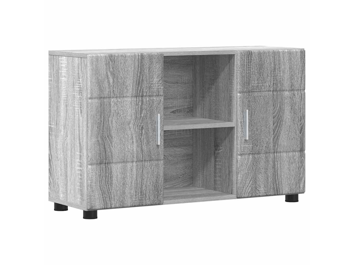 Aparador | Aparador De Comedor | Armario De Cocina Con Estante Florin Gris Sonoma 88,5 X 30,5 X 55,5 Cm