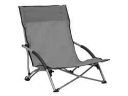 Maison Exclusive - Sillas De Playa Plegables 2 Unidades Tela Gris
