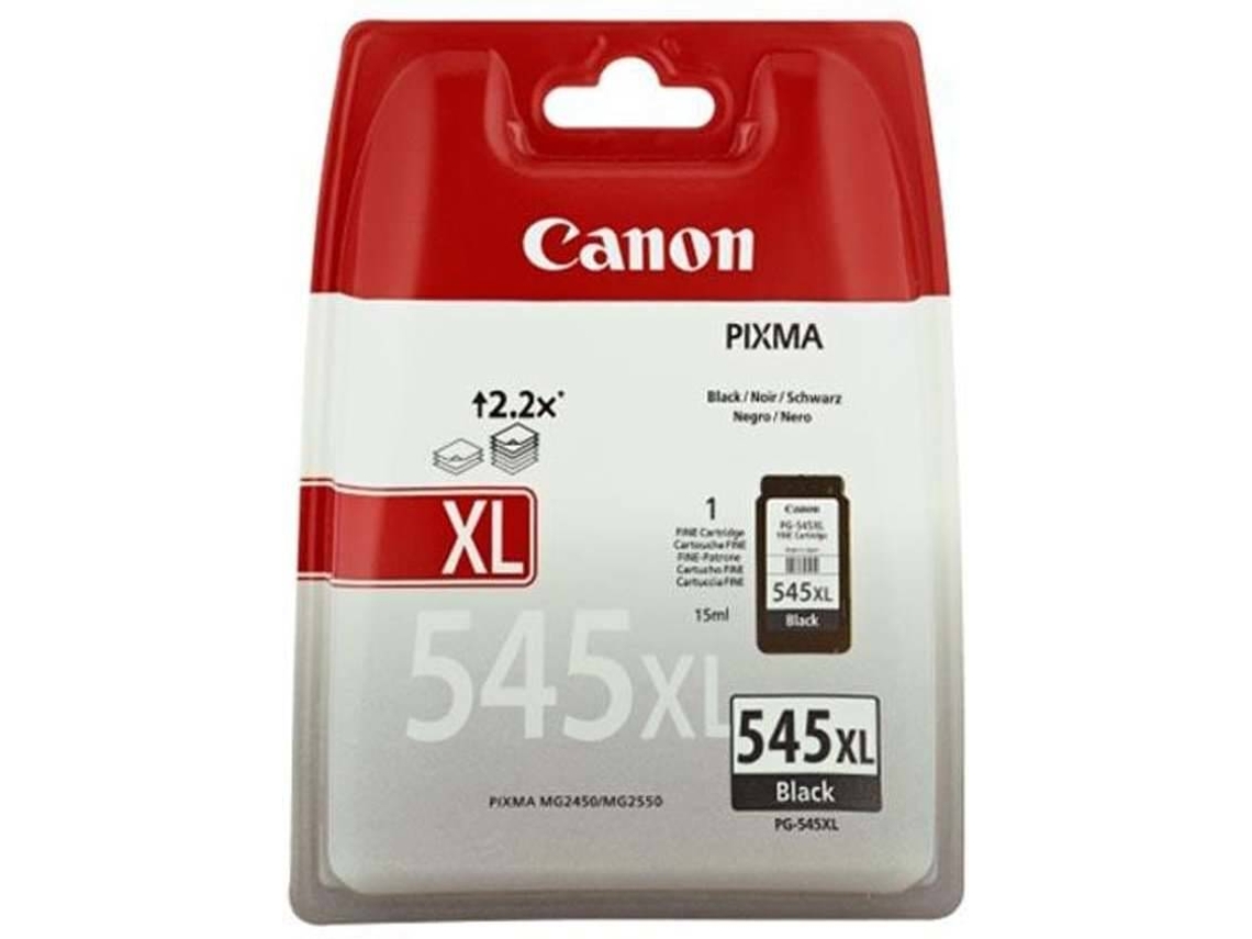 Cartucho de tinta Original CANON PG-545XL Alta Capacidad Negro  para PIXMA iP2850, MG2455, MG2550, MG2555, MG2950, MG3050, MG3051, MG3052, MG3053, MX495