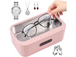 Limpiador Ultrasónico Portátil Rosa De 45 Khz Y 500 Ml, Profesional Para Joyería Y Brochas De Maquillaje.