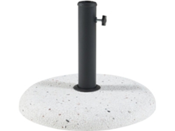 Soporte de Sombrilla Bitritto Circular Ø45 x 6 cm Hormigón - Aspecto Grava Blanco CASA.PRO