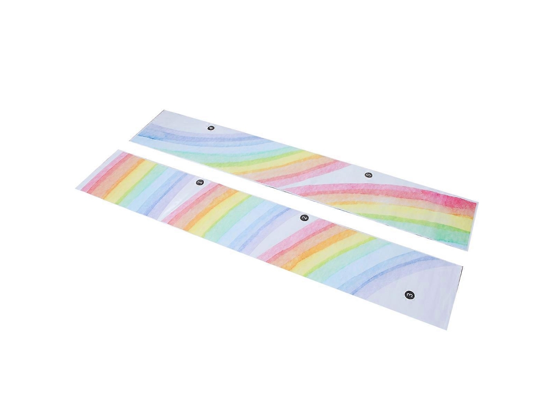 Pegatinas de pared de acuarela con diseño de arcoíris para decorar habitaciones infantiles, guarderías y hogares.