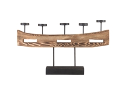 Candelabro diseño minimalista BELIANI Guatemala de Madera de pino Madera clara 60x11x36