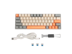 Teclado Mecánico Compacto Con Cable De 63 Teclas, Interruptores Azules Y Retroiluminación Para Pc, Linux Y Windows.