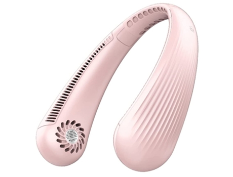 Ventilador de cuello USB Manos libres Personal Lazy Neck Fan Collar Recargable Usable Mini ventilador deportivo portátil Rosa BISBISOUS