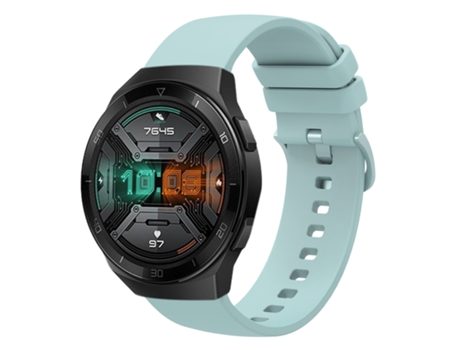 Correa de reloj inteligente para Huawei Watch GT 2E 22 mm Correa de reloj de silicona suave de color sólido (verde zafiro)