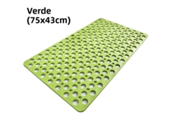 Alfombrilla De Ducha Extragrande, Antideslizante Y Transpirable, Color Verde (75 X 43 Cm), Con Ventosa Fuerte Y Material Tpe Resistente Al Moho.