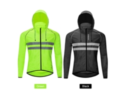Chaqueta De Ciclismo Impermeable Para Hombre Con Capucha, Alta Visibilidad, Reflectante, Para Ciclismo Y Deportes Al Aire Libre.