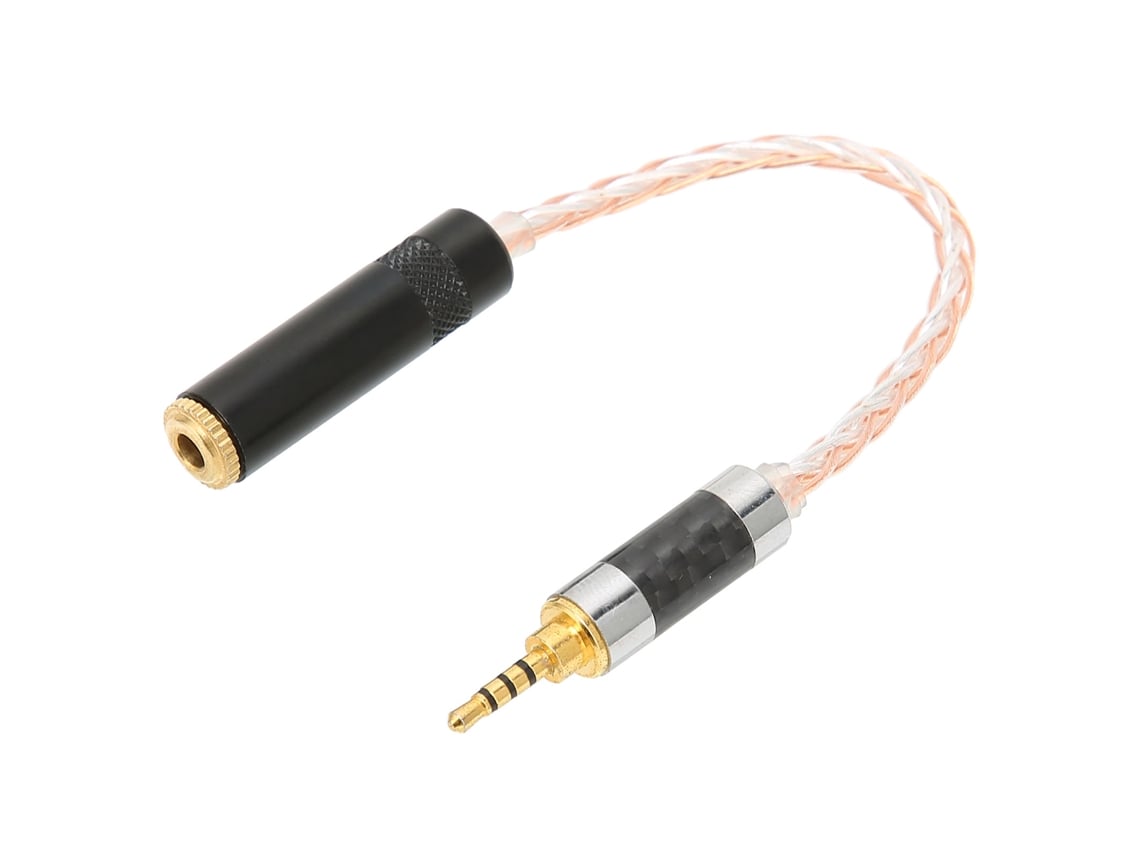 Adaptador De Áudio 2.5mm Macho Para 3.5mm Fêmea Cabo De Extensão Para Fones De Ouvido 15cm/5.9in