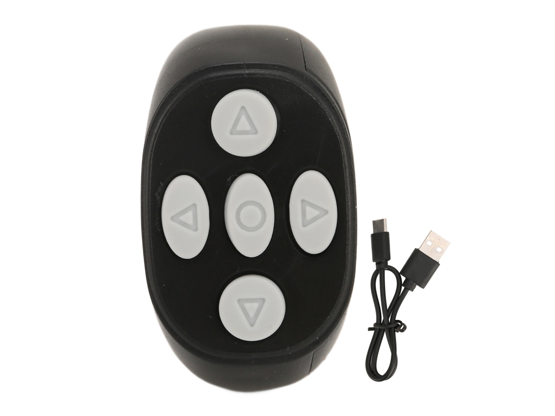 Anillo De Control Remoto Bluetooth Multifuncional Para Selfies, Tiktok Y Control Del Teléfono Móvil - Negro