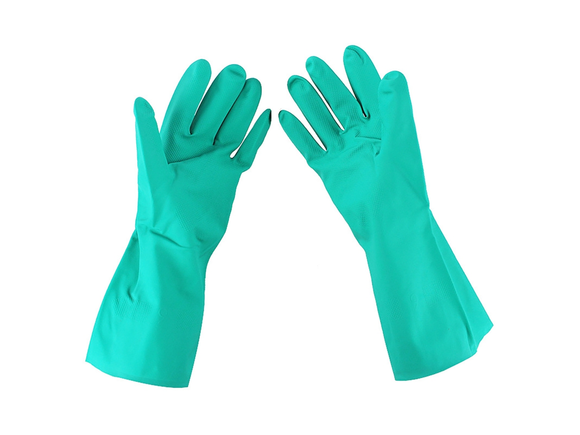 Guantes Industriales De Nbr Resistentes A Productos Químicos Para Trabajar Con Ácidos, Bases Y Aceites.