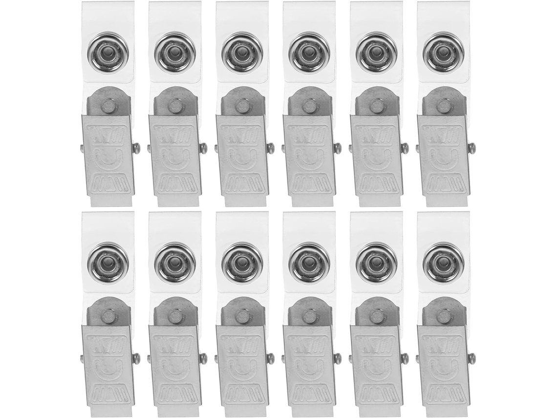 300 unidades de portatarjetas de identificación, tarjeteros y clips para credenciales. SFUSHOS