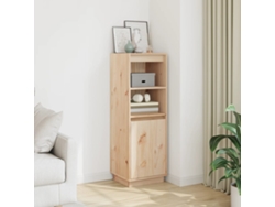Aparador Alto De Madera Maciza De Pino 37x34x110 Cm