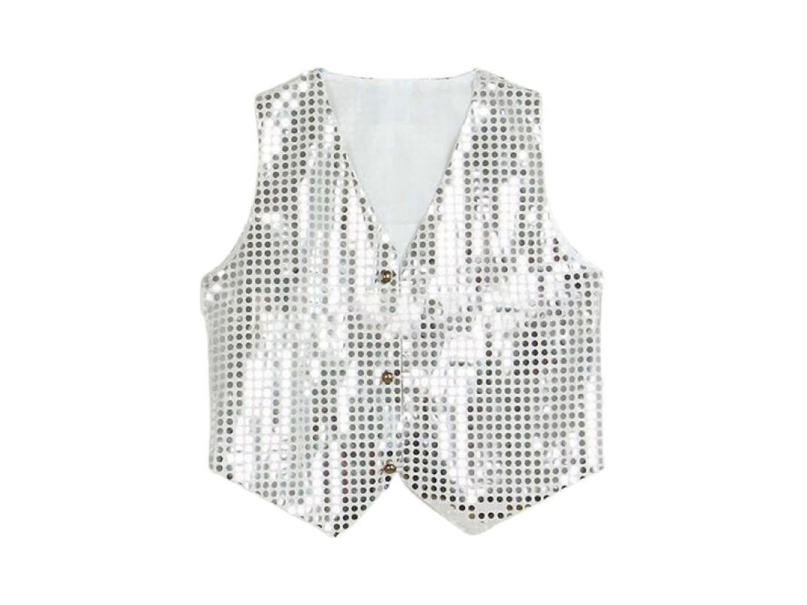 2026-chaleco Sin Mangas De Lentejuelas Brillante Unisex Para Niños Colorido Para Fiesta Qinhai
