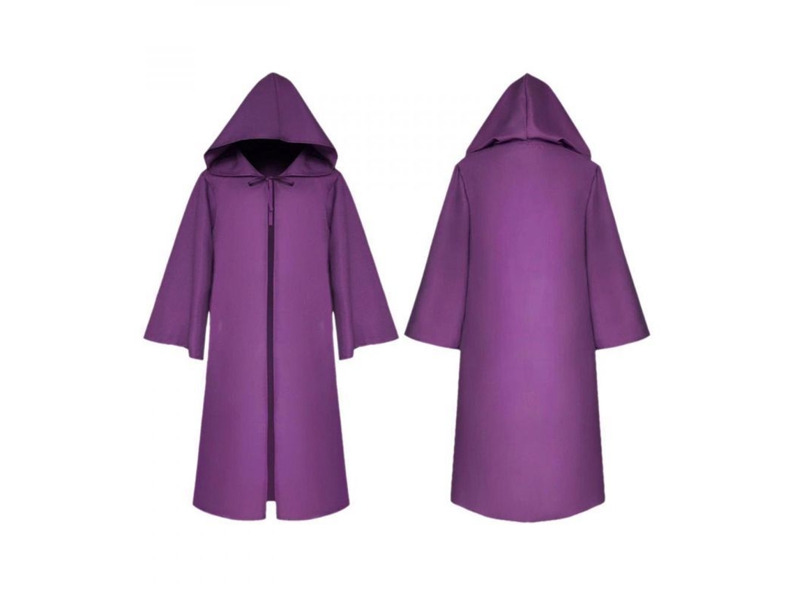 2026-capa Con Capucha Para Niños Unisex Disfraz De Halloween Cosplay Medieval De Poliéster Color Sólido Fiesta Xl Morado