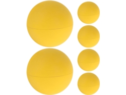 Juego De 6 Pelotas De Squash De Goma Amarillas Con Rebote Para Entrenamiento