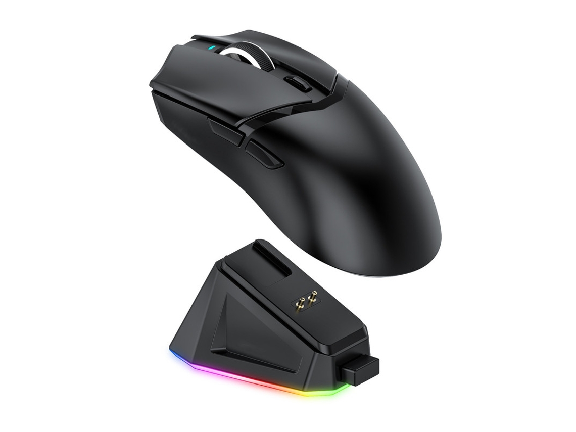 Ratón inalámbrico Yizhood X2 de 24000 ppp Paw3311 Bluetooth/2,4 g/cable, triple modo, ultraligero, con base de carga magnética para juegos, color negro