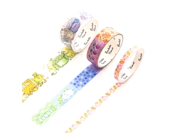 3 Rollos 3 Metros Cinta De Papel Washi Con Patrones De Animales Bonitos Para Diy Decoración 4