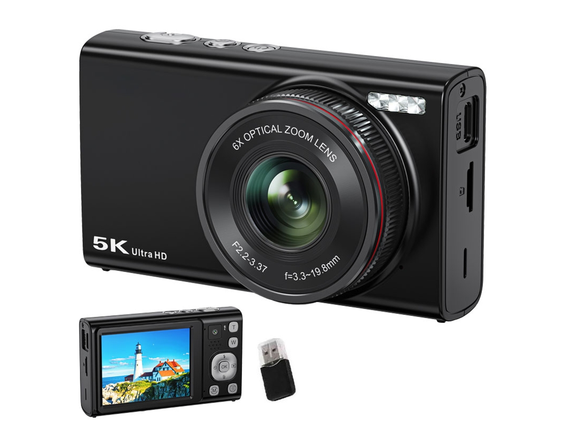 Cámara Digital Szsmart Dc422 5k 96mp Zoom Óptico 6x Cámara Dual Enfoque Automático Webcam Para Vloggers