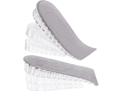 2 Pares De Plantillas Ajustables Para Elevar El Talón, 3 Capas, De Silicona, Invisibles, Para Aumentar La Altura Del Calzado.