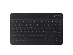 Teclado Inalámbrico Bluetooth Ultra Ancho Y Ligero De 10 Pulgadas Para Android, Ios/windows, Color Negro.