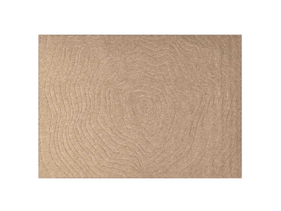 Alfombras De Área Moiré Agira Natural 280 X 200 Cm Poliéster