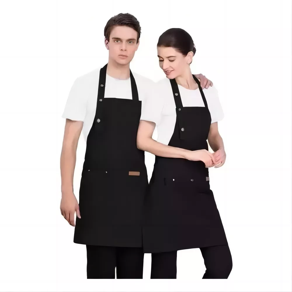 MEOIRUERY Delantal impermeable con 3 bolsillos para cocinar y hornear, con correa ajustable para el cuello, para hombre y mujer, duradero y fácil de mantener, i