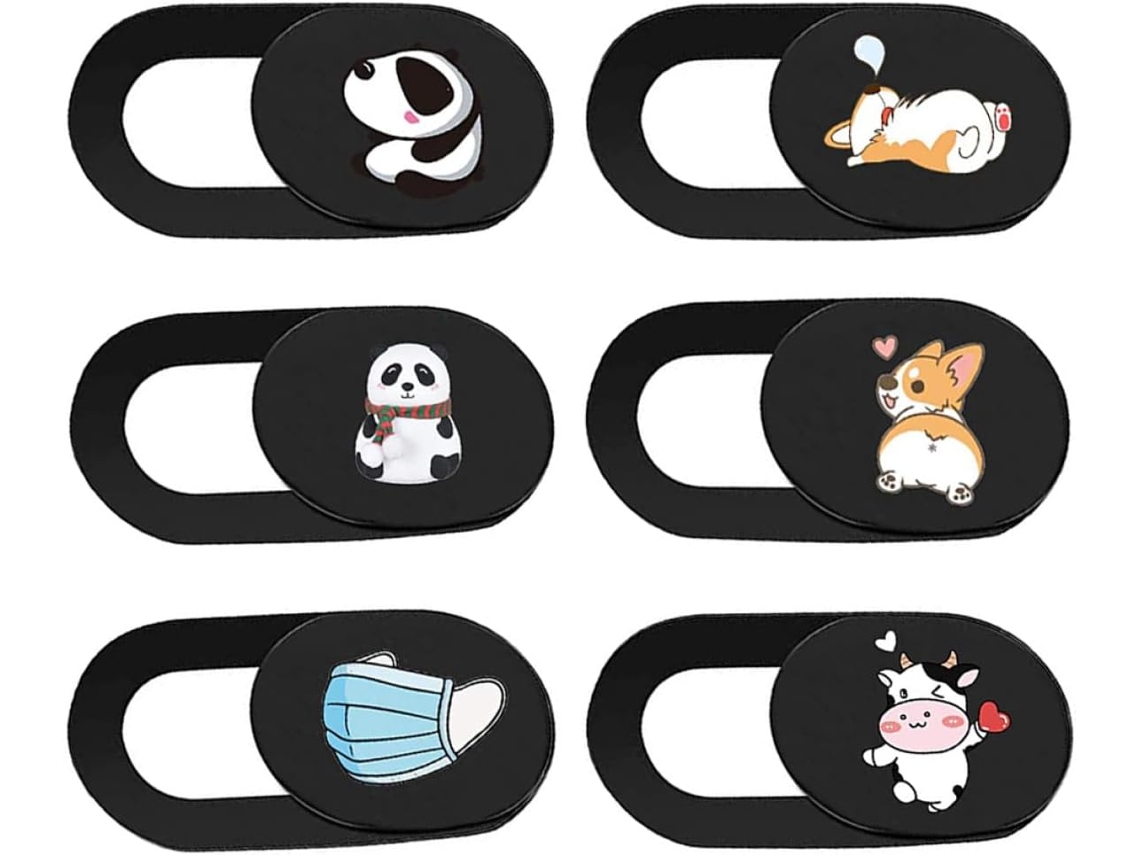 Protectores De Privacidad Para Webcam, Abs, Paquete De 6 Unidades, Ultrafinos, Con Estampado De Dibujos Animados.