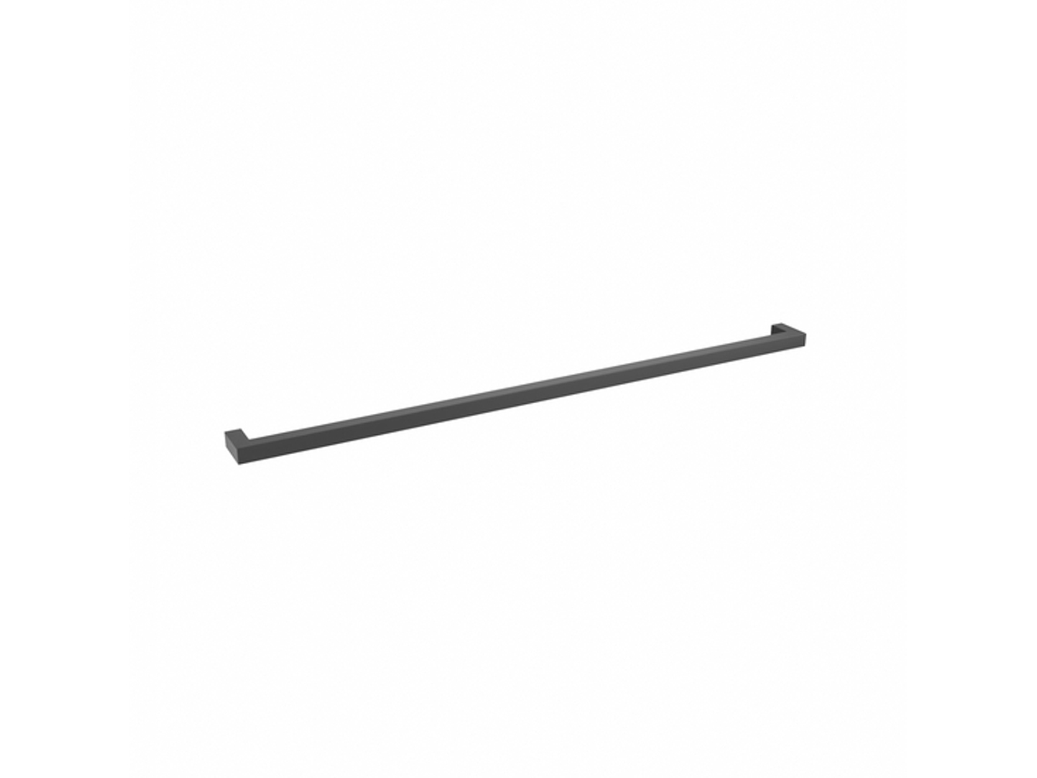 Juego de 25 tiradores de acero inoxidable para muebles con una distancia entre centros de 640 mm, barniz negro mate, HARDWAREXCHANGE