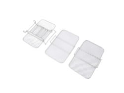 Rejilla para freidora de aire de 3 niveles, apilable, de acero inoxidable 304, deshidratadora, parrilla multicapa desmontable, accesorios