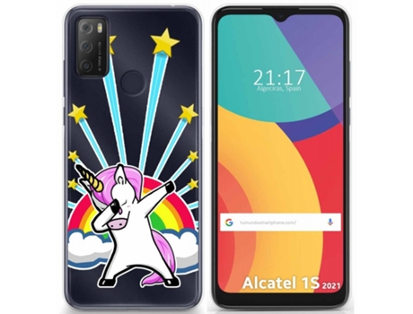 Carcasa Alcatel 1S 2021 / 3L 2021 TUMUNDOSMARTPHONE Dibujos Transparente Multicolor