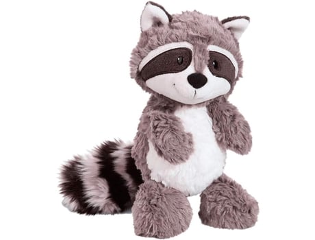 Nuevo Peluche Mapache Cola Grande, Gris, 35 cm