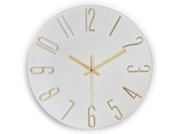 Reloj de pared de 30 cm, silencioso, sin tictac, moderno, funciona con pilas (blanco) Nicecee (30 cm)