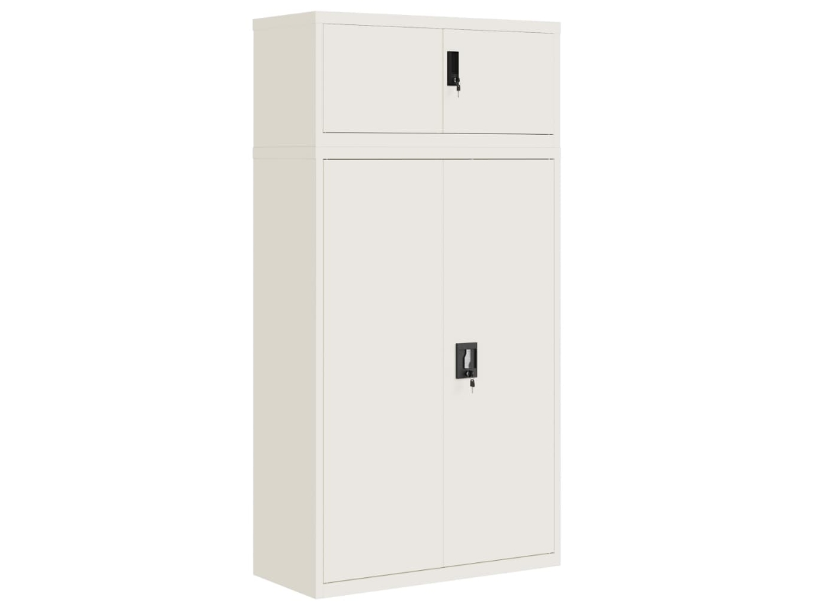 Maison Exclusive - Armario Archivador De Acero Blanco 90x40x180 Cm