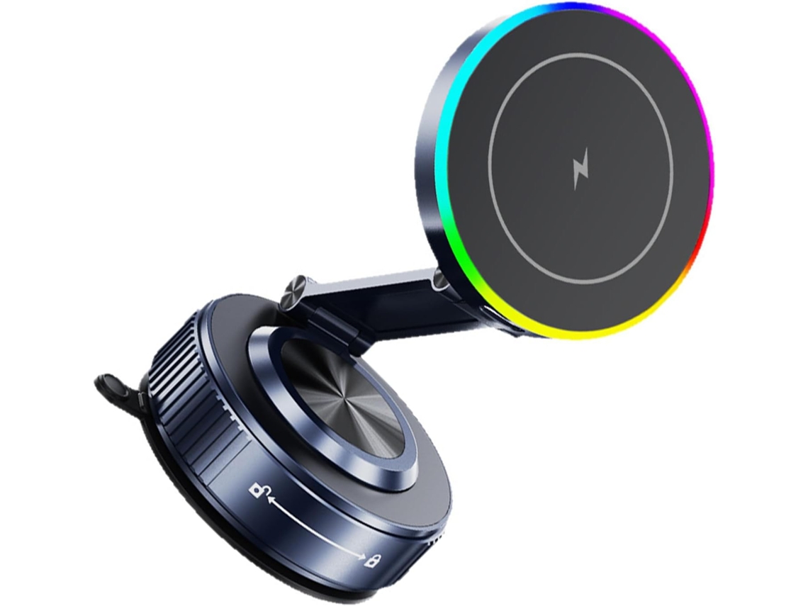 Cargador De Coche De Alta Potencia De 15 W Con Ventosa Y Brazo Plegable De 180 Grados.