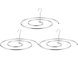 Colgador Giratorio Espiral Acero Inoxidable 3 Piezas Sábanas Edredones Plegable Ahorra Espacio Ideal