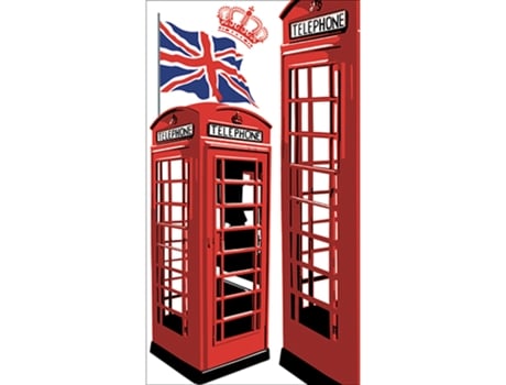 Vinilos para Nevera y Lavavajillas PLAGE Encanto Vintage de Viajes Temporales de Londres 180 cm x 100 cm