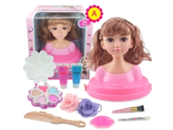 Kit De Peinado Para Muñecas Con Accesorios Básicos, Juguete De Salón De Belleza De Regalo