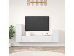 Set De Muebles Para Tv 4 Uds | Armario Para Tv Madera Contrachapada Blanco