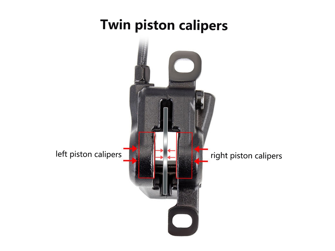 Kit De Frenos De Disco Hidráulicos Para Bicicletas Con Rotor De Acero Inoxidable De 160 Mm Y Pinza De Aluminio, Delantero Y Trasero.
