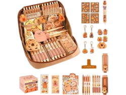 Estuche para lápices con cremallera de amplia apertura y 12 compartimentos para guardar artículos bonitos para mujeres y niños.