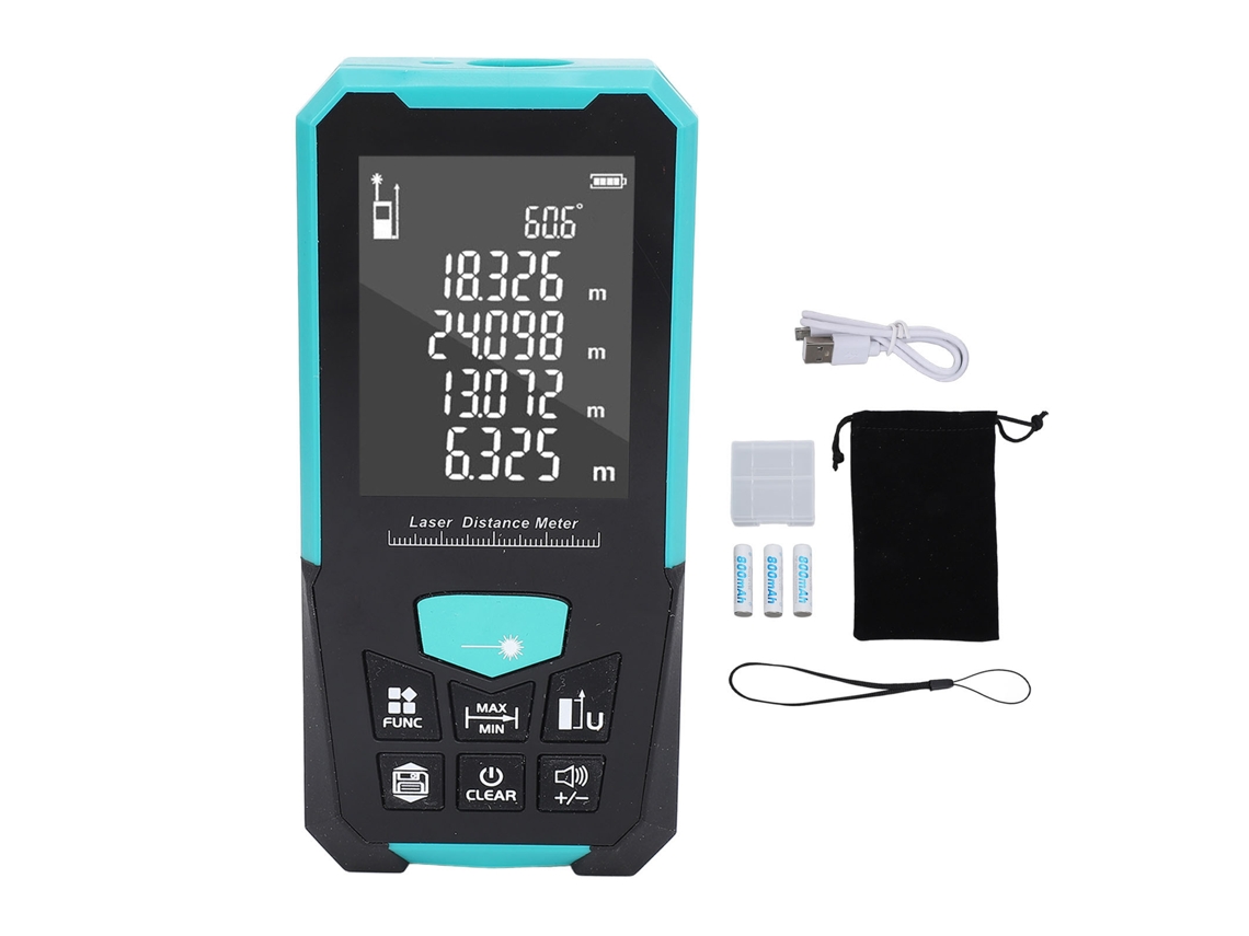 Medidor De Distancia Digital De 150 M Con Pantalla De 2,4 Pulgadas, Recargable Por Usb, Ip54 Y Telémetro Portátil.
