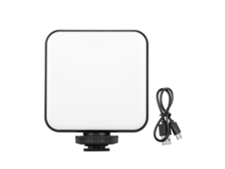 Luz Led Mini Andoer W64 Bicolor 2500k-6500k Regulable 6w Batería Recargable 3 Cold Shoe Para Cámaras Canon Nikon Sony