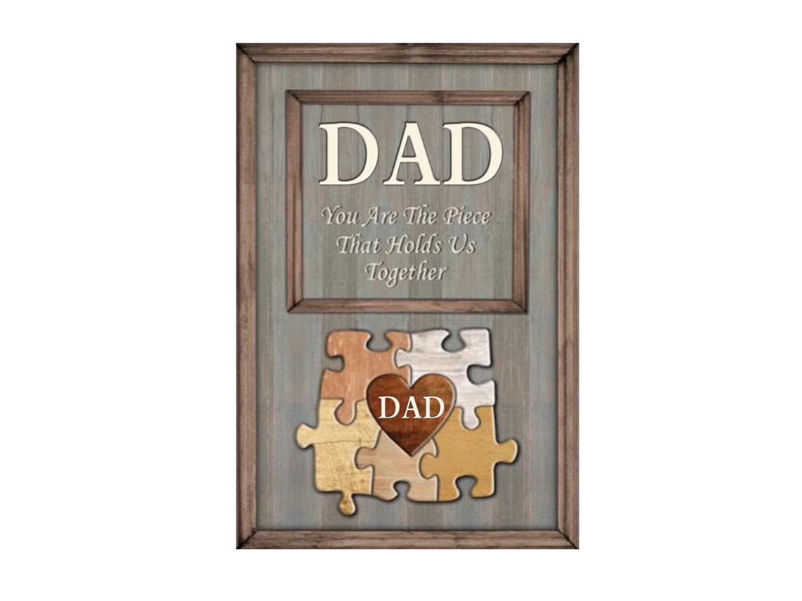 Rompecabezas de madera para armar: un divertido regalo decorativo para el Día del Padre.