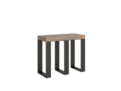 Consolas Sintesi Small Extensible hasta 196 cm ITAMOBY (90 x 40 x 77 cm - Paneles de Melamina - Roble Natural)