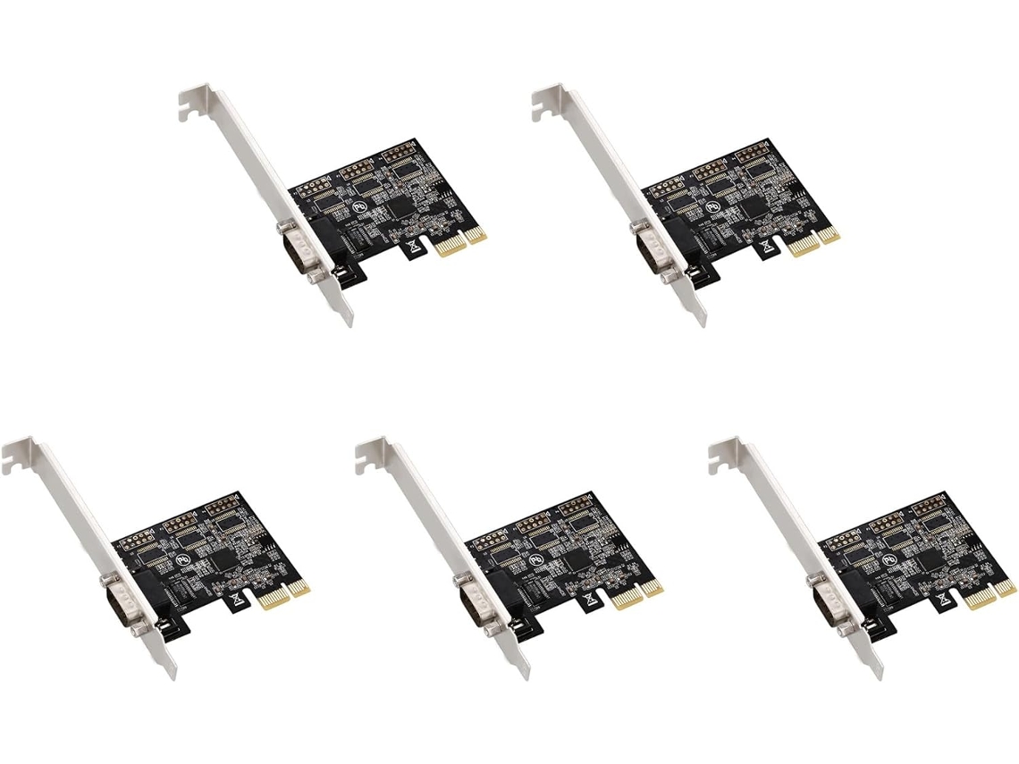 Tarjeta Adaptadora De Expansión Para Computadora De Control Industrial Pcie X1 A Rs232 5x Pci-e