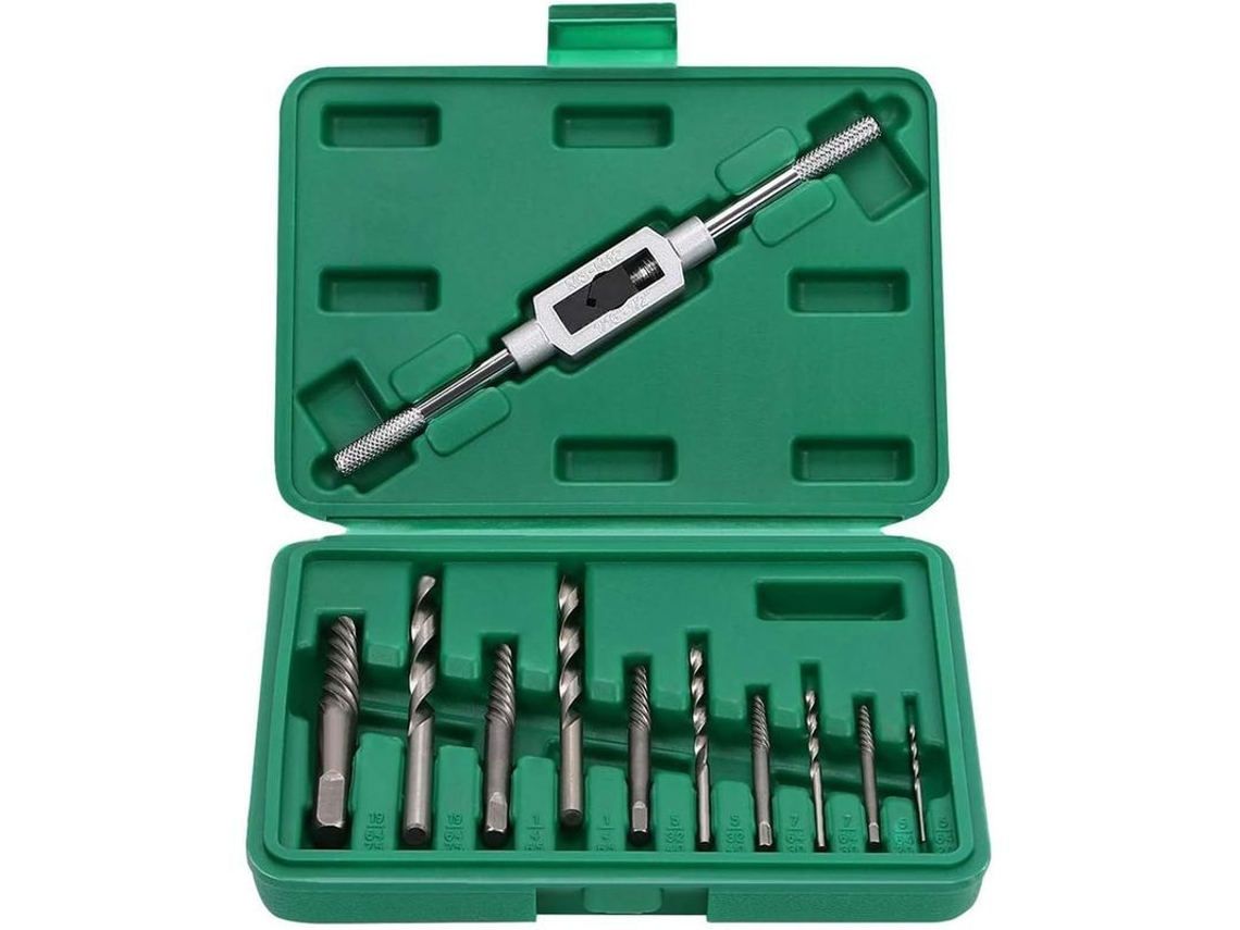 11 Extractores De Tornillos Dañados Con Estuche De Almacenamiento Para Extraer Tornillos Doblados, Tornillos Rotos Y Tuercas.