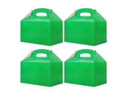 50 cajas blancas para regalos de fiesta, cajas de dulces con asas, bolsas de papel para galletas, modelo Gable B Hengjian
