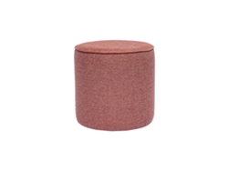 Puf redondo de tela terciopel texturizada terracota D40 cm Paul Miliboo